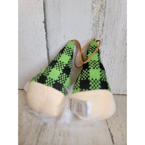 Seattle Hawks green plaid gnome ornament Xmas set football - Picture 5 of 6